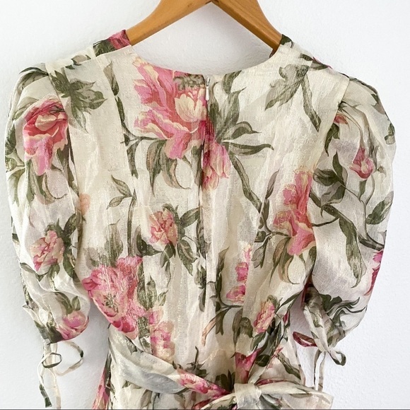 Alice McCall Salvatore Metallic Floral Mini Dress Gold Size 0 NWT - Picture 10 of 14